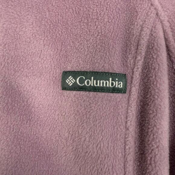 Columbia Fleece Jacket Womens‎ Medium Lavender Pink Soft Comfort Zip Pockets EUC - Picture 3 of 10